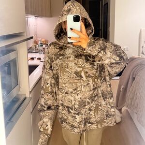 Oversized camo hoodie